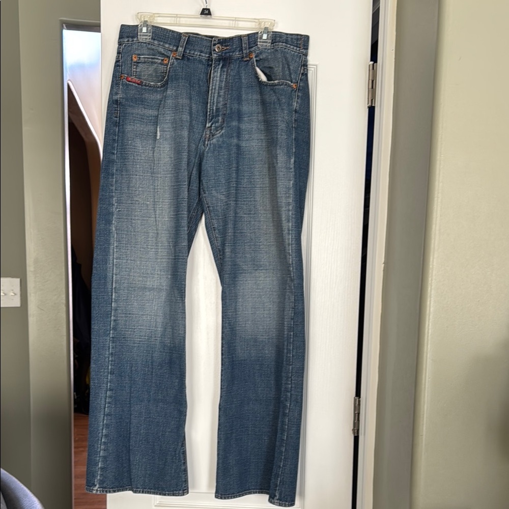😊Men Guess Blue Straight Jeans Classic Style